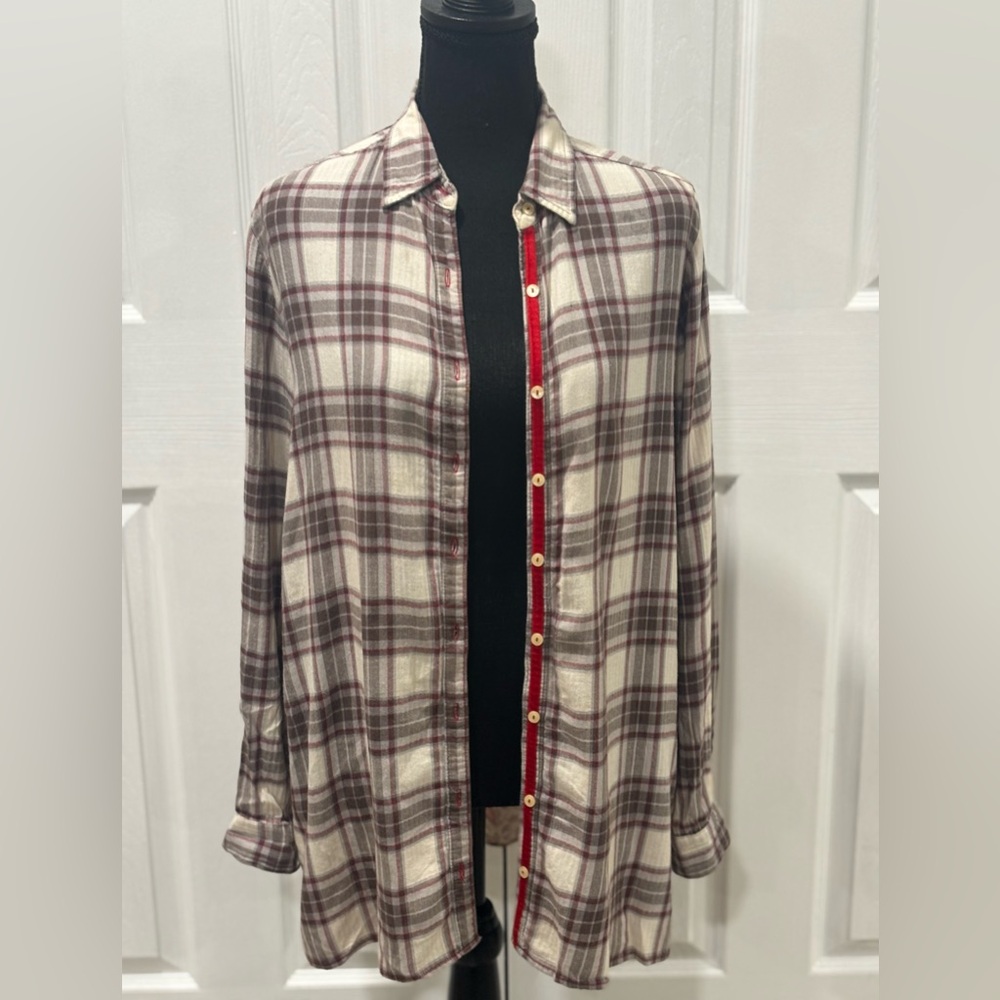 JOHNNY WAS Anderson Plaid button down shirt size S
